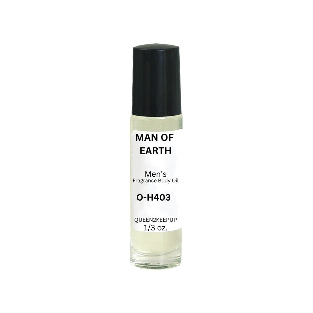 Man of Earth Body Oil Earth Flint Woods Citrus Spicy Fragrance Oil Roll-On Scent